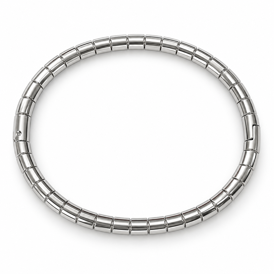 Silver Segment Bangle - Main