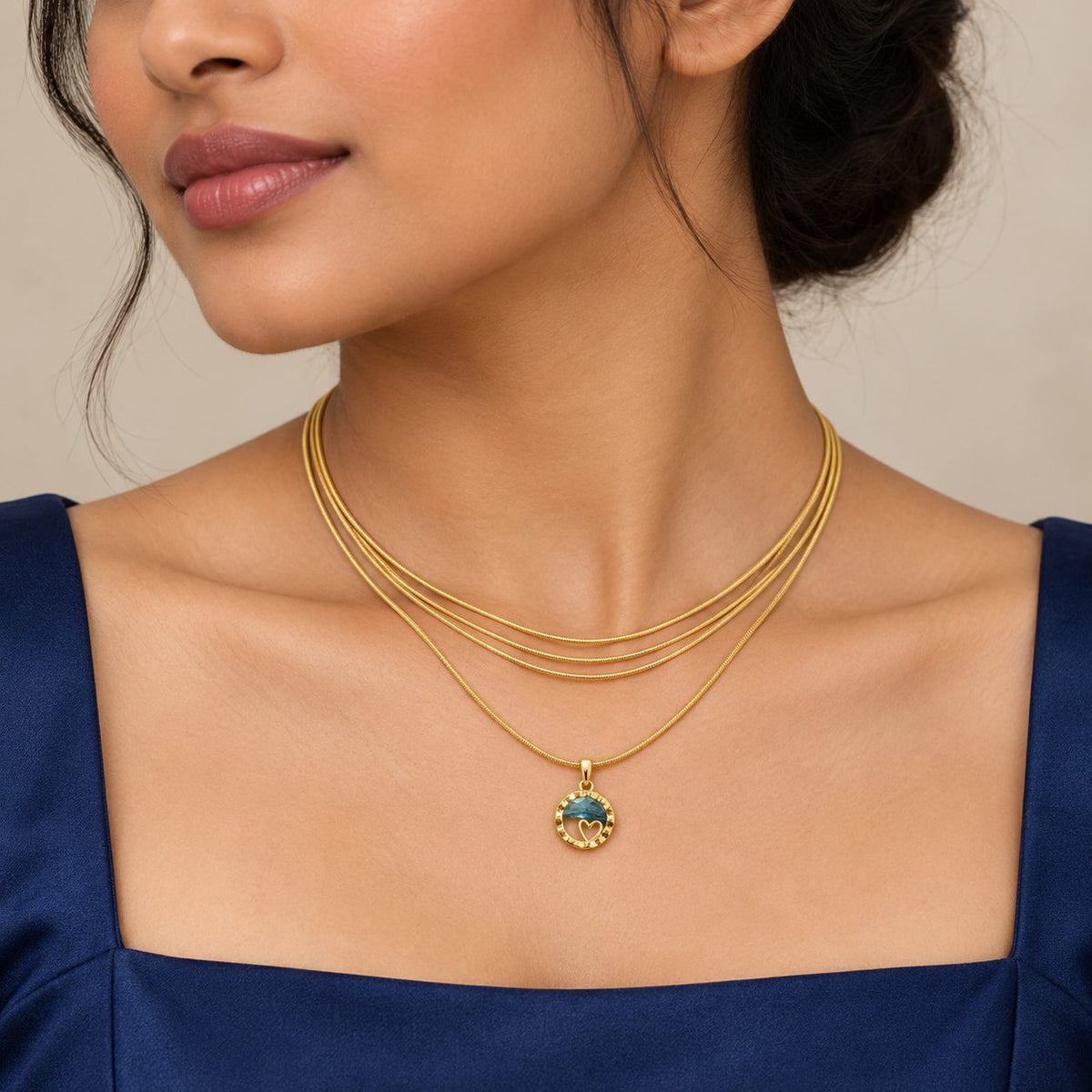 Triple Layer Snake Chain Necklace - Stacking